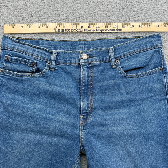 Levis 511 Shorts Mens W38 Measure 37 Blue Denim Zip Fly Original Stretch Jorts - Picture 3 of 10
